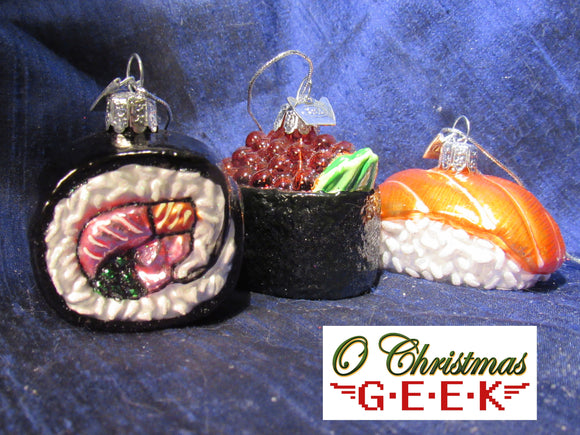 Sushi Glass Ornaments