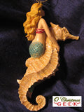Mermaid and Seahorse Ornament