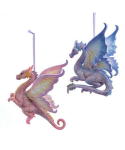 Pastel Resin Dragon Ornaments