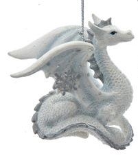 White Resin Dragon Ornaments