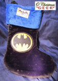 Batman Logo Fuzzy Stocking